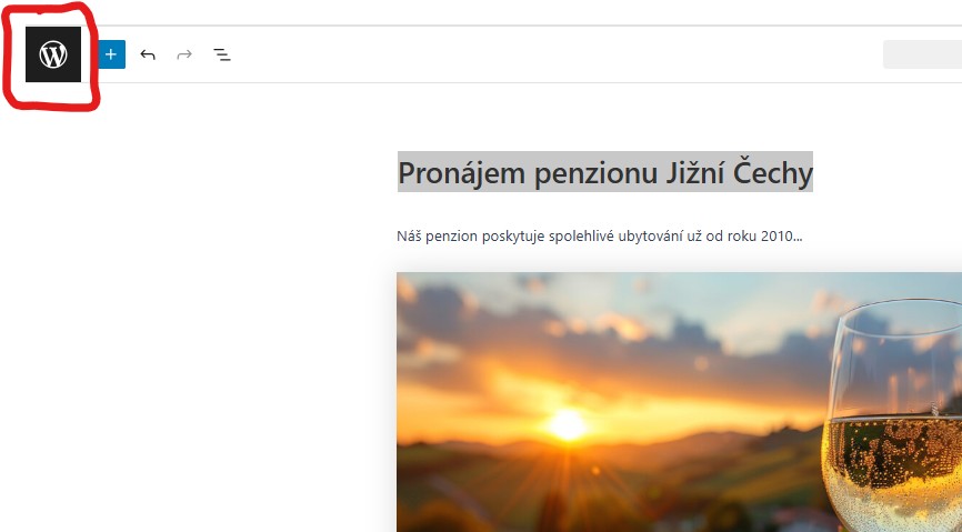 jak-se-vratit-do-administrace-wordpress-z-gutenberg-editoru Jak se vrátit z Gutenberg editoru do administrace WordPress