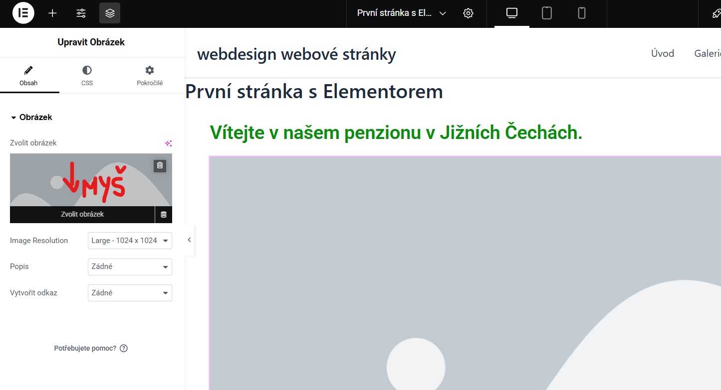 vlozeni-obrazku-elementor Jak nahrát obrátek - Elementor