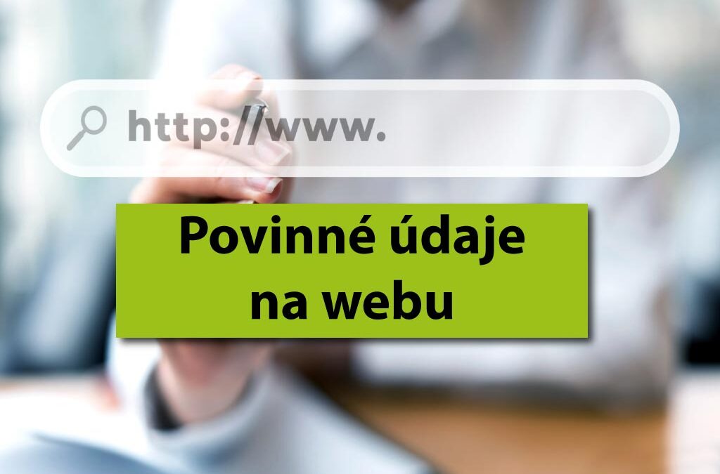 Povinné údaje, které musí podnikatel uvést na webových stránkách