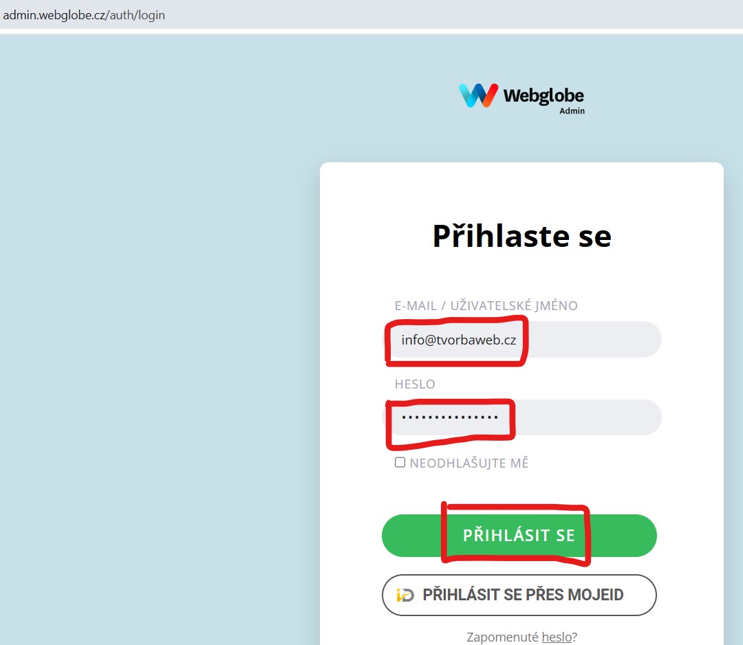 prihlaseni-do-webglobe-uctu-a-nakup-domeny-s-hostingem